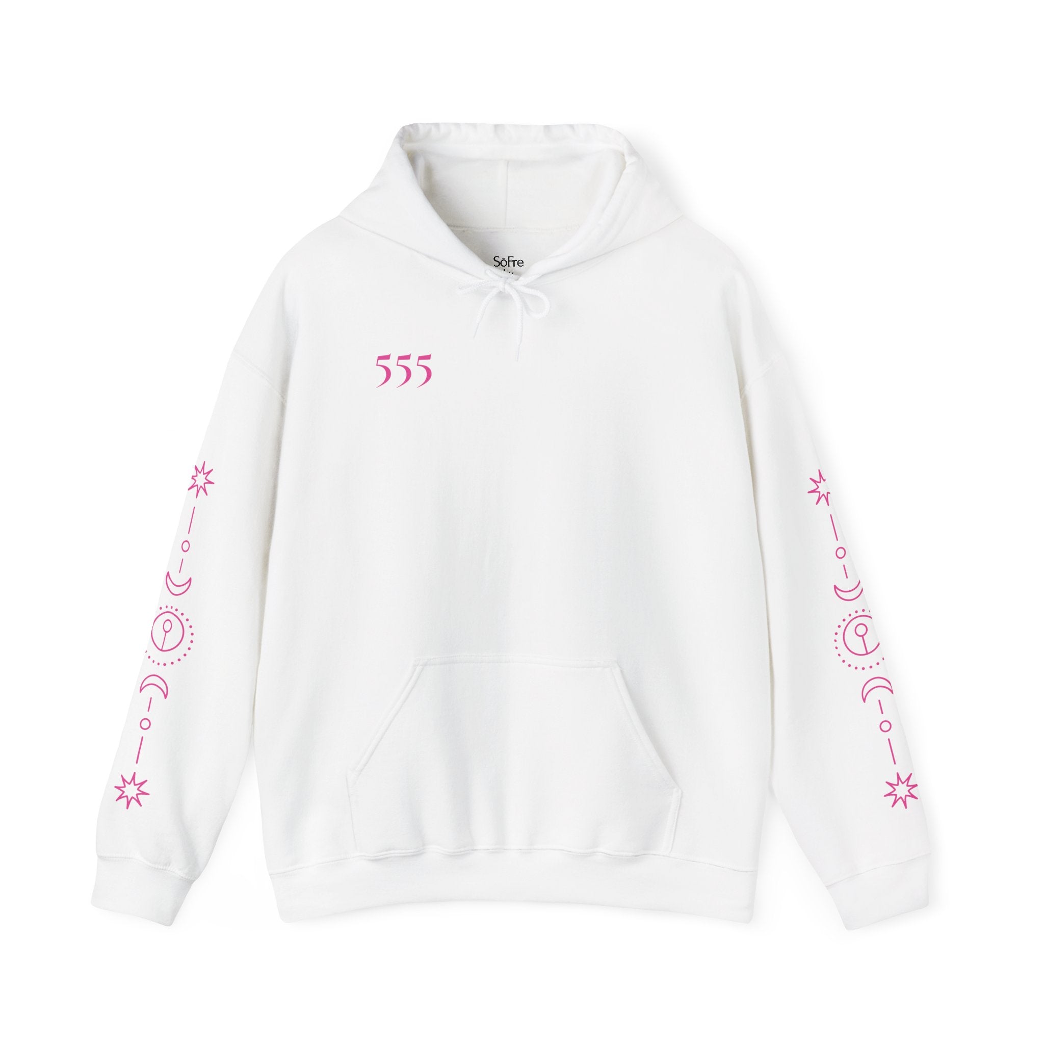 555 Frequency Hoodie – Eclipse Black | Angel Number Transformation Streetwear