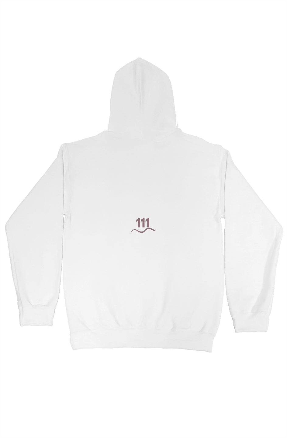 White hoodie with soft frequency and Hz 432 front print and 111 back print – Soft Frequencies™