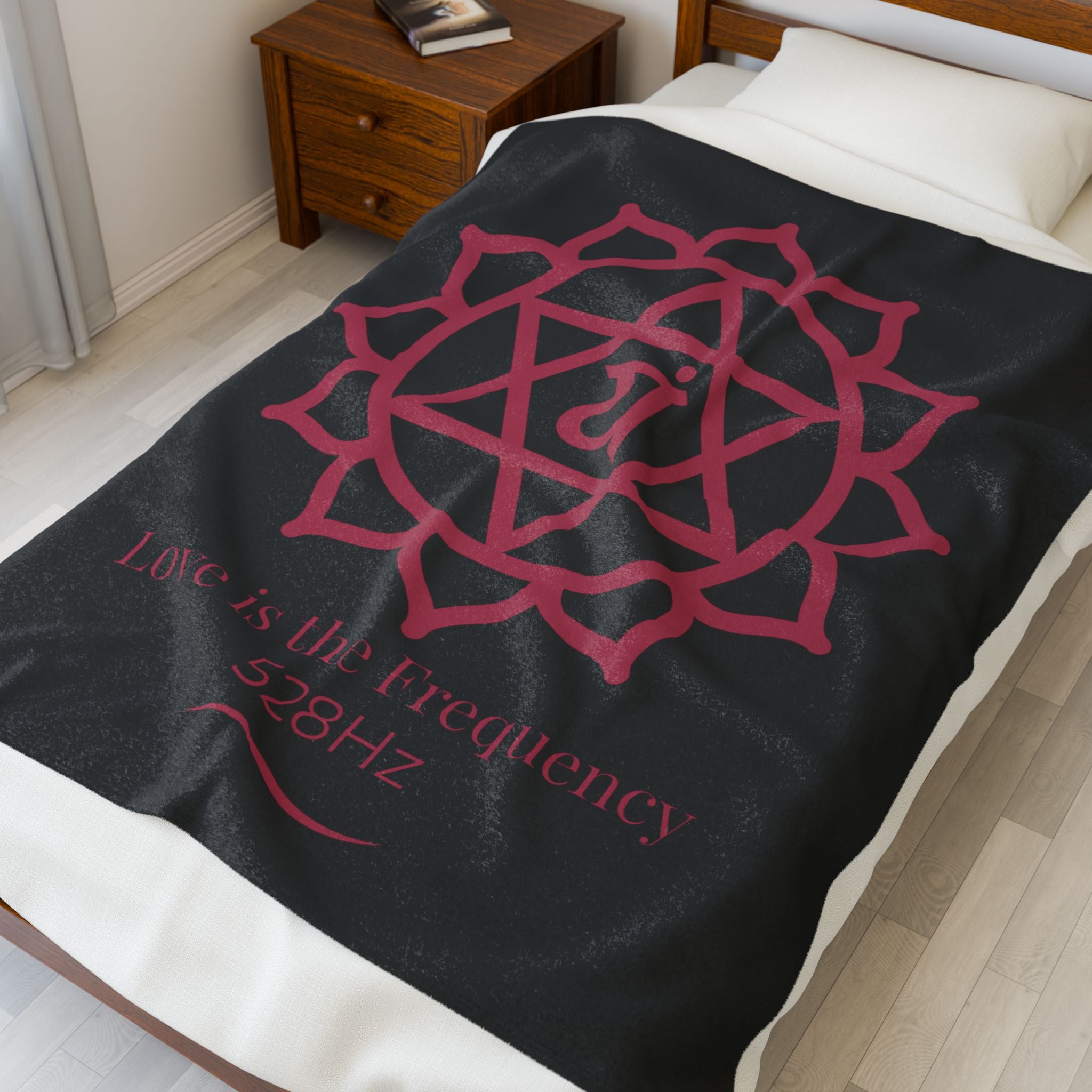 Sacred Geometry Love Blanket – 528 Hz | Cozy Spiritual Throw