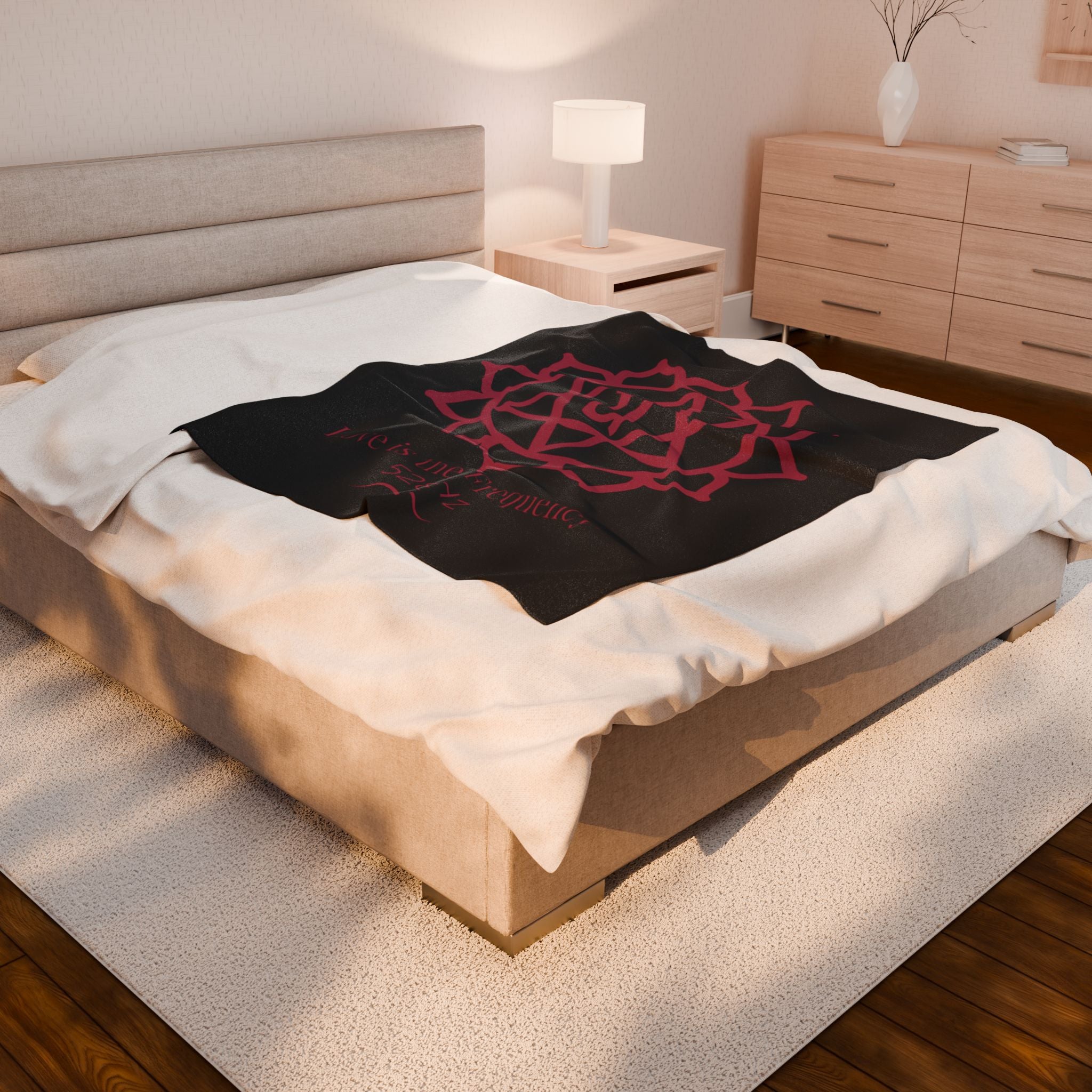 Sacred Geometry Love Blanket – 528 Hz | Cozy Spiritual Throw
