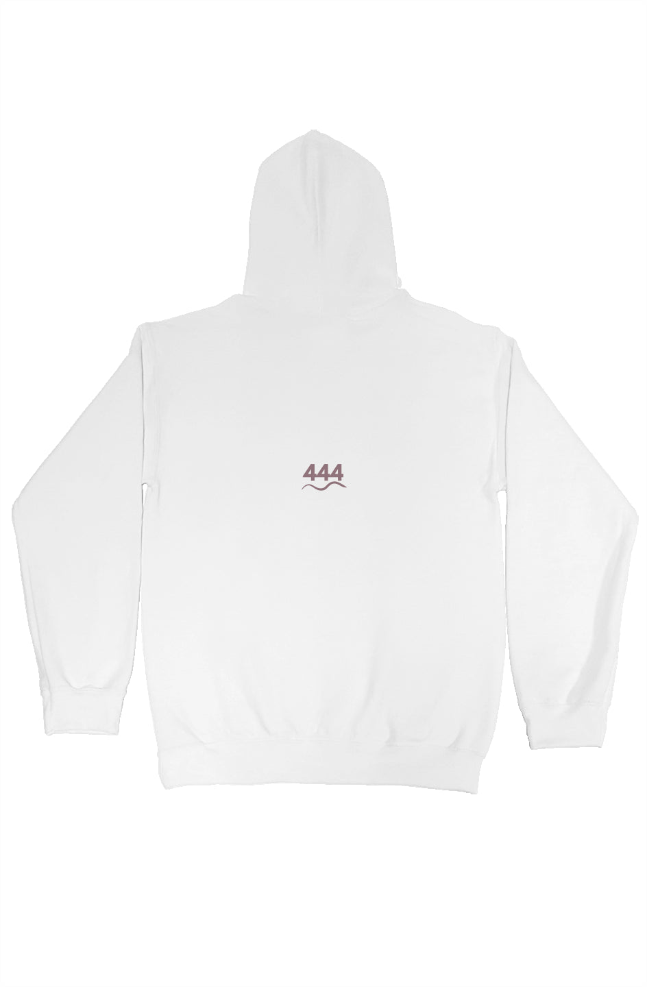 White hoodie with soft frequency and Hz 432 front print and 444 back print – Soft Frequencies™