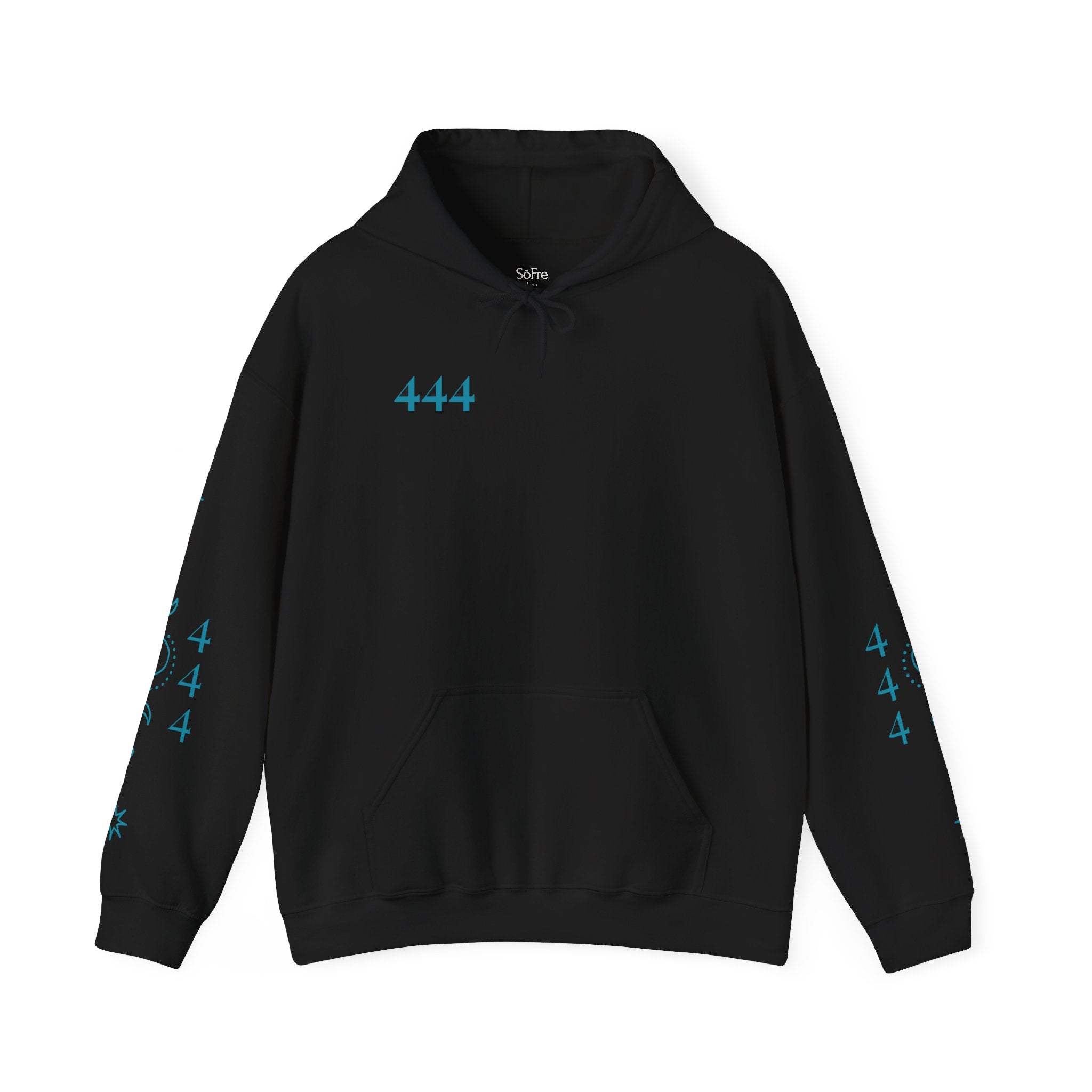 Black hoodie with 444 Angel number