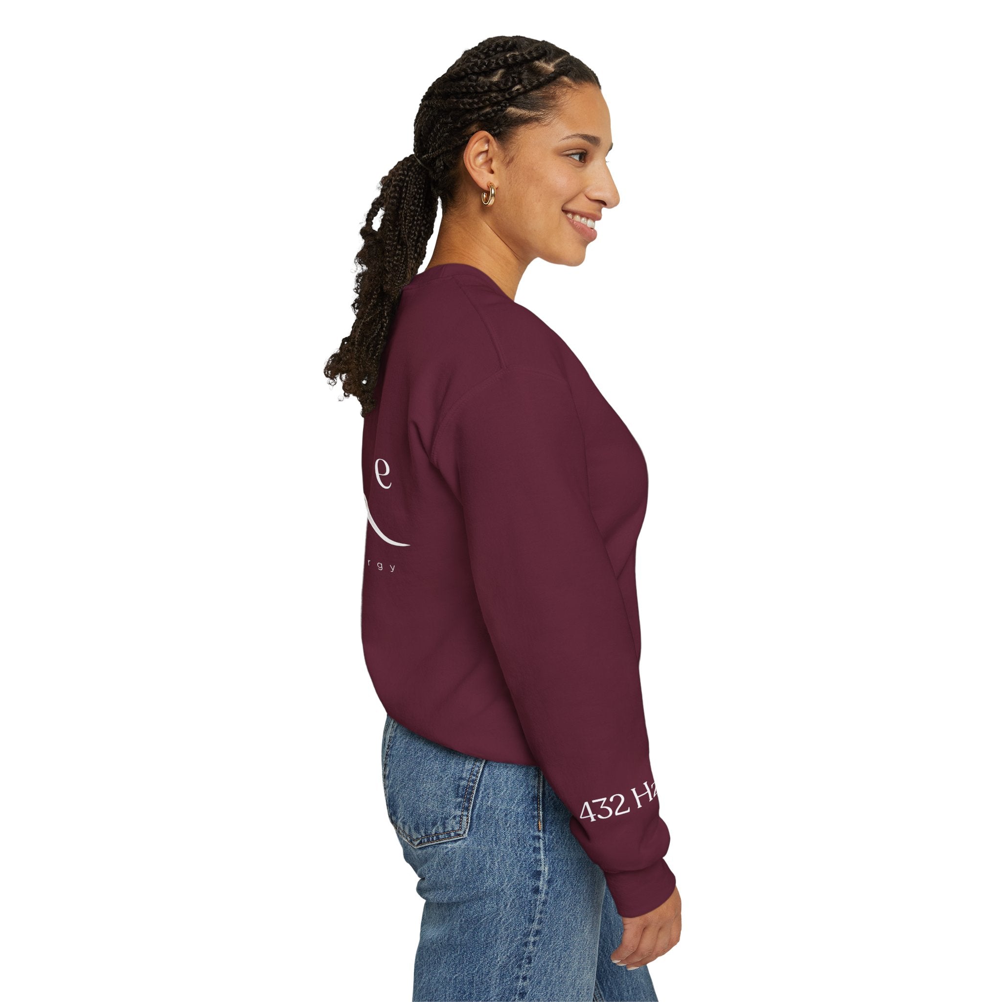 SōFre Flagship Crewneck – Maroon & Black | “Wear the Energy” Minimalist Frequencywear™