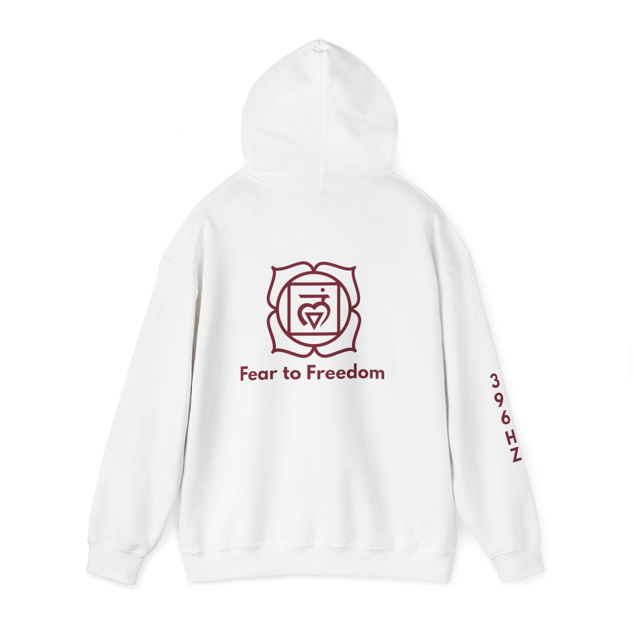 396 Hz “Fear to Freedom” Hoodie – Shadow Black | Minimal Frequencywear™
