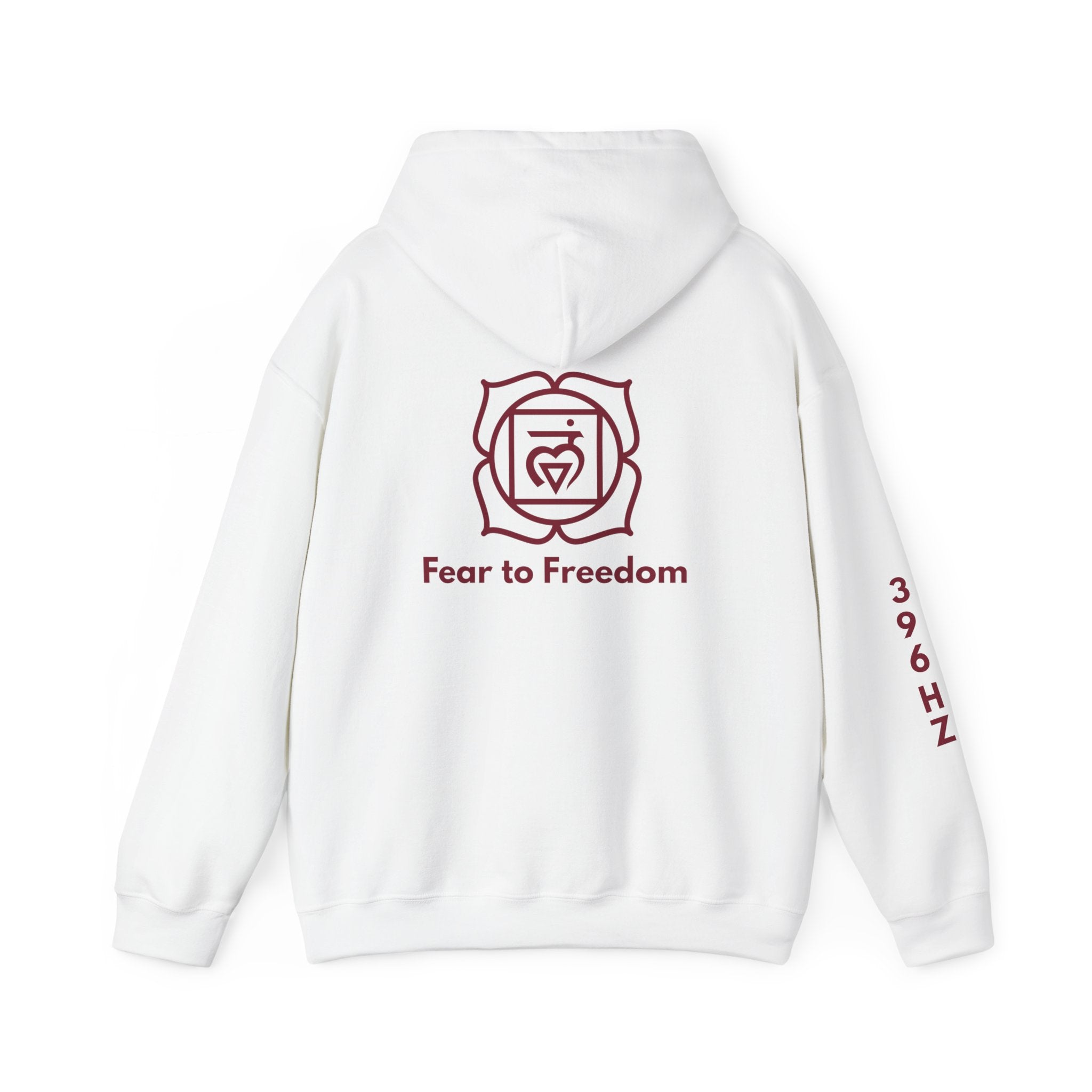 396 Hz “Fear to Freedom” Hoodie – Shadow Black | Minimal Frequencywear™