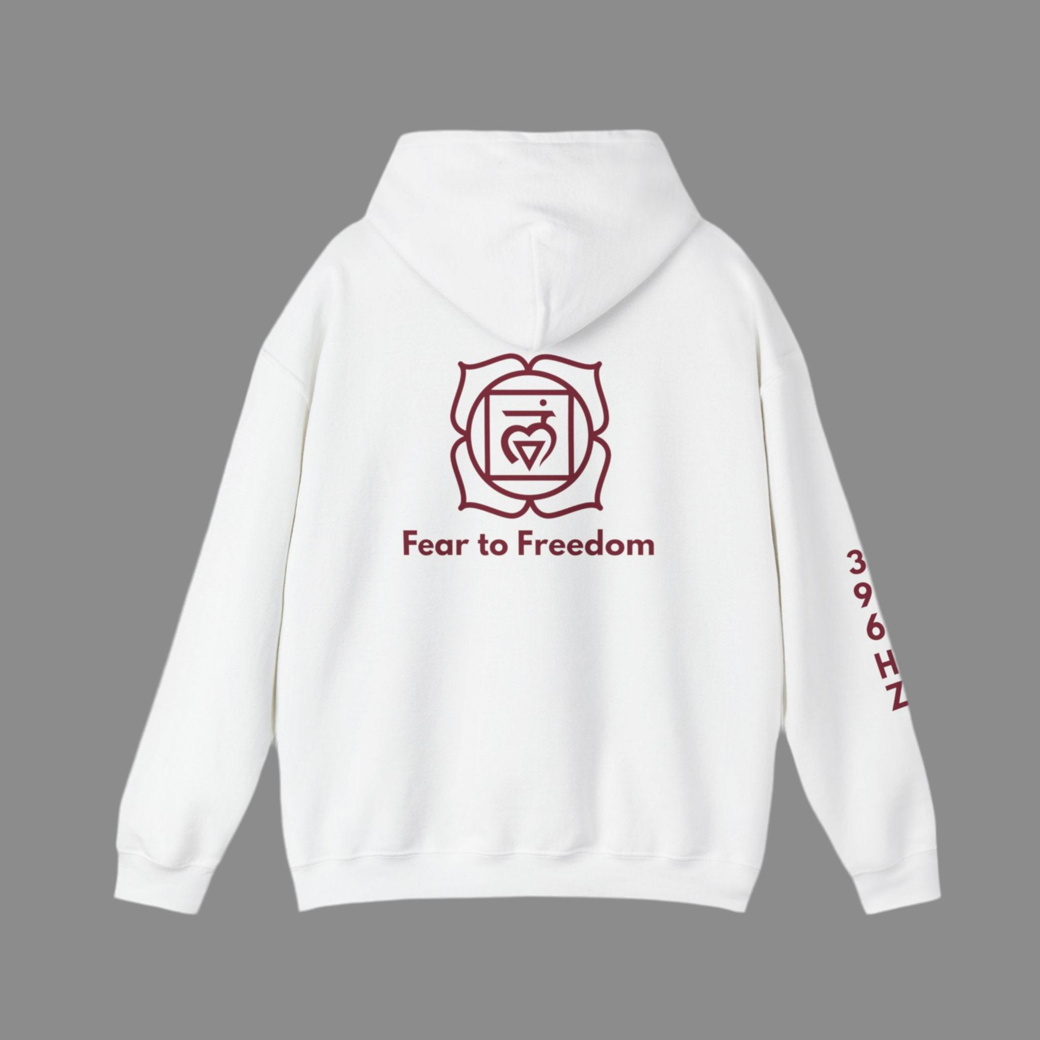 396 Hz “Fear to Freedom” Hoodie – Shadow Black | Minimal Frequencywear™