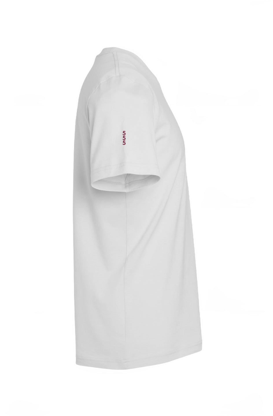 White angel number 555 T-shirt with Hz 432 chest print – Soft Frequencies™ Veil Tee in Luminous