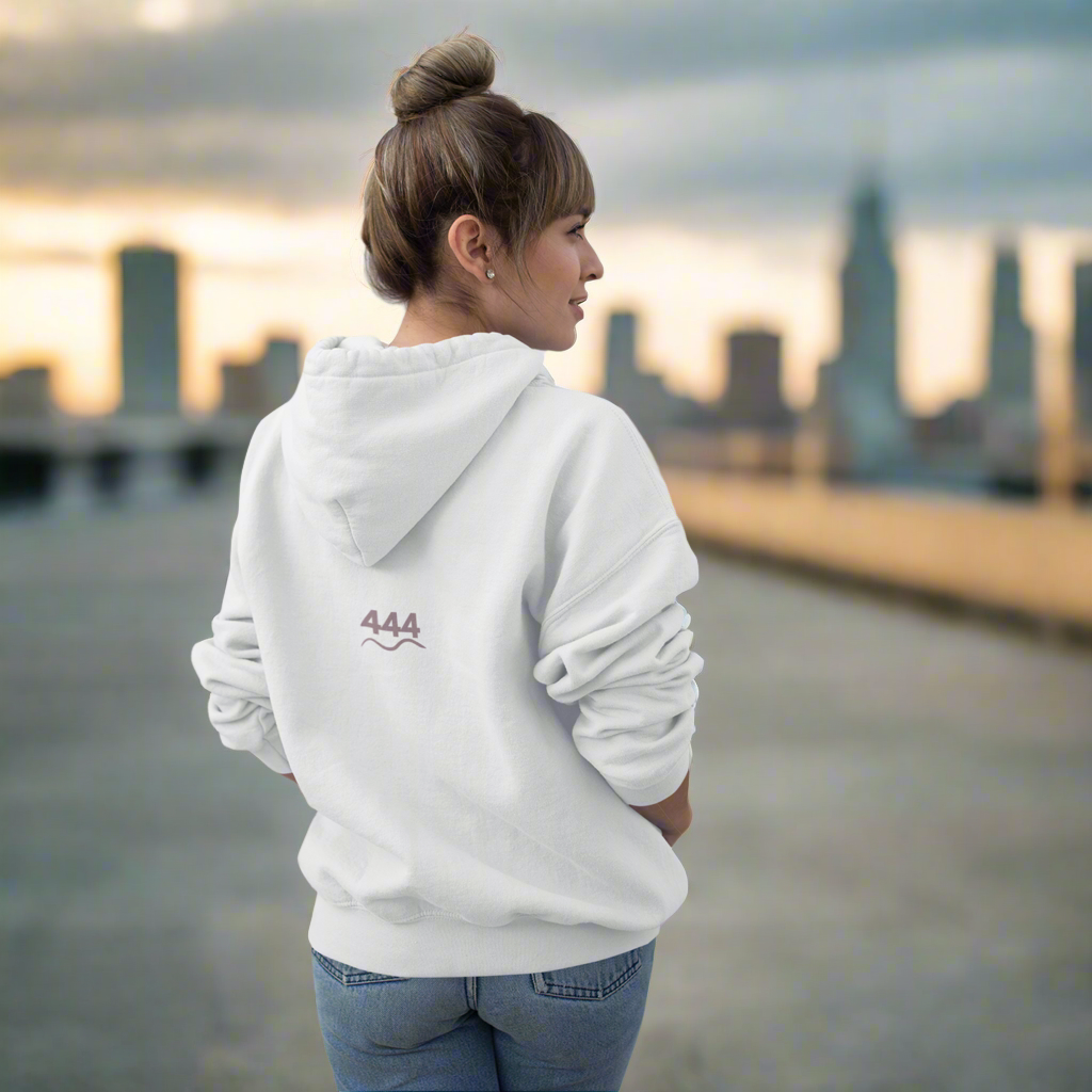 444 Angel Number Hoodie – Soft Frequencywear – Halo | 432 Hz Shift Energy Hoodie
