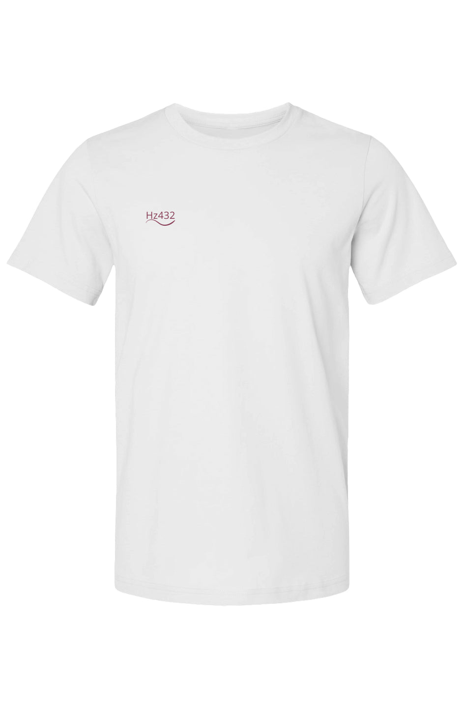 White angel number 555 T-shirt with Hz 432 chest print – Soft Frequencies™ Veil Tee in Luminous