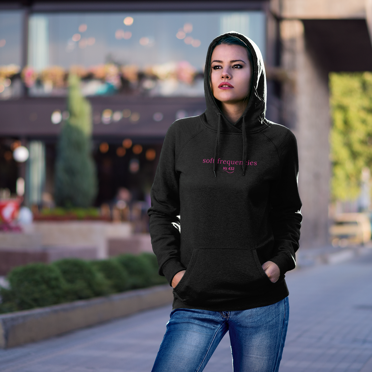 555 Eclipse Pink Hoodie – Soft Frequencies™ in 432 Hz