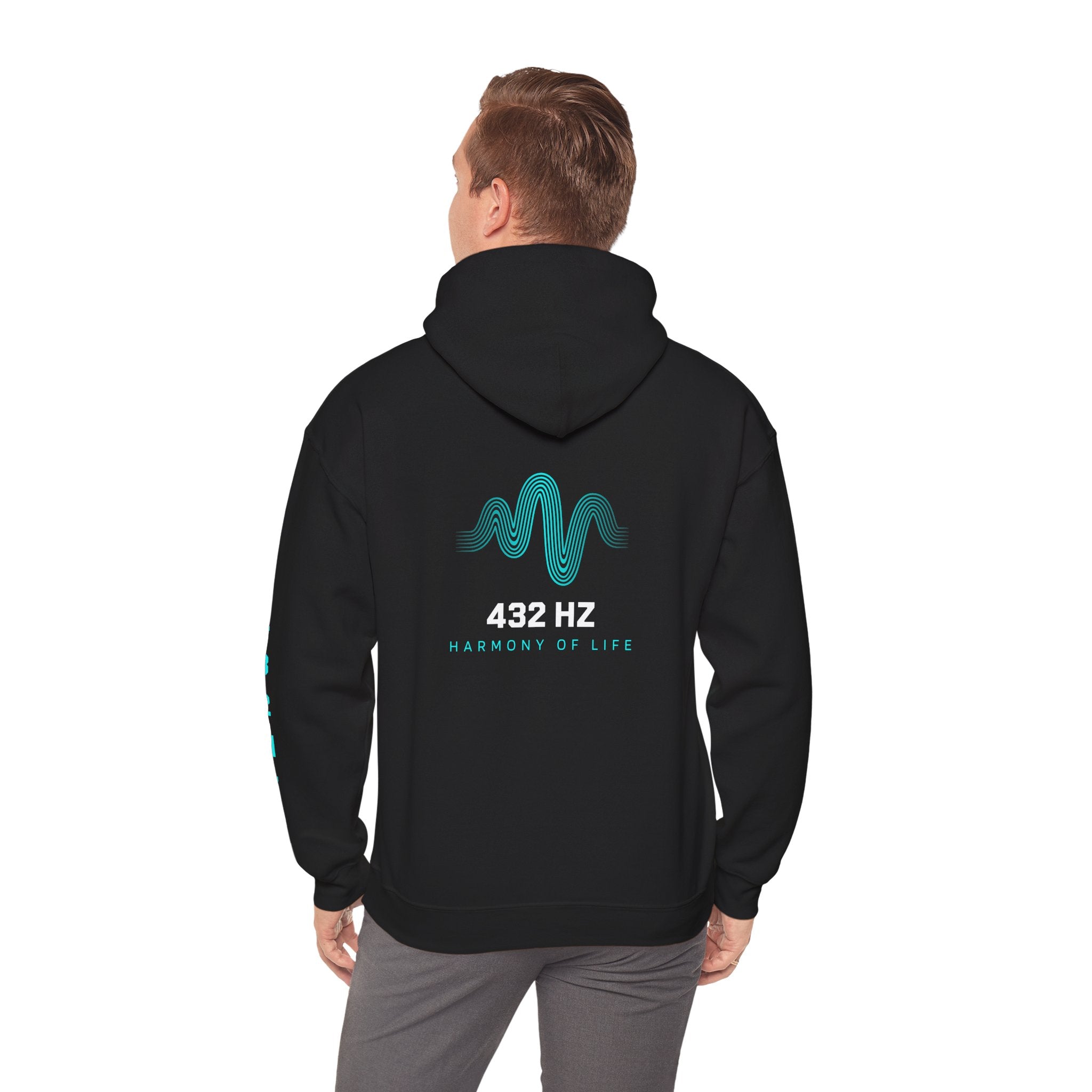 432 Hz Harmony Hoodie – Eclipse Black | Frequencywear™ Spiritual Streetwear